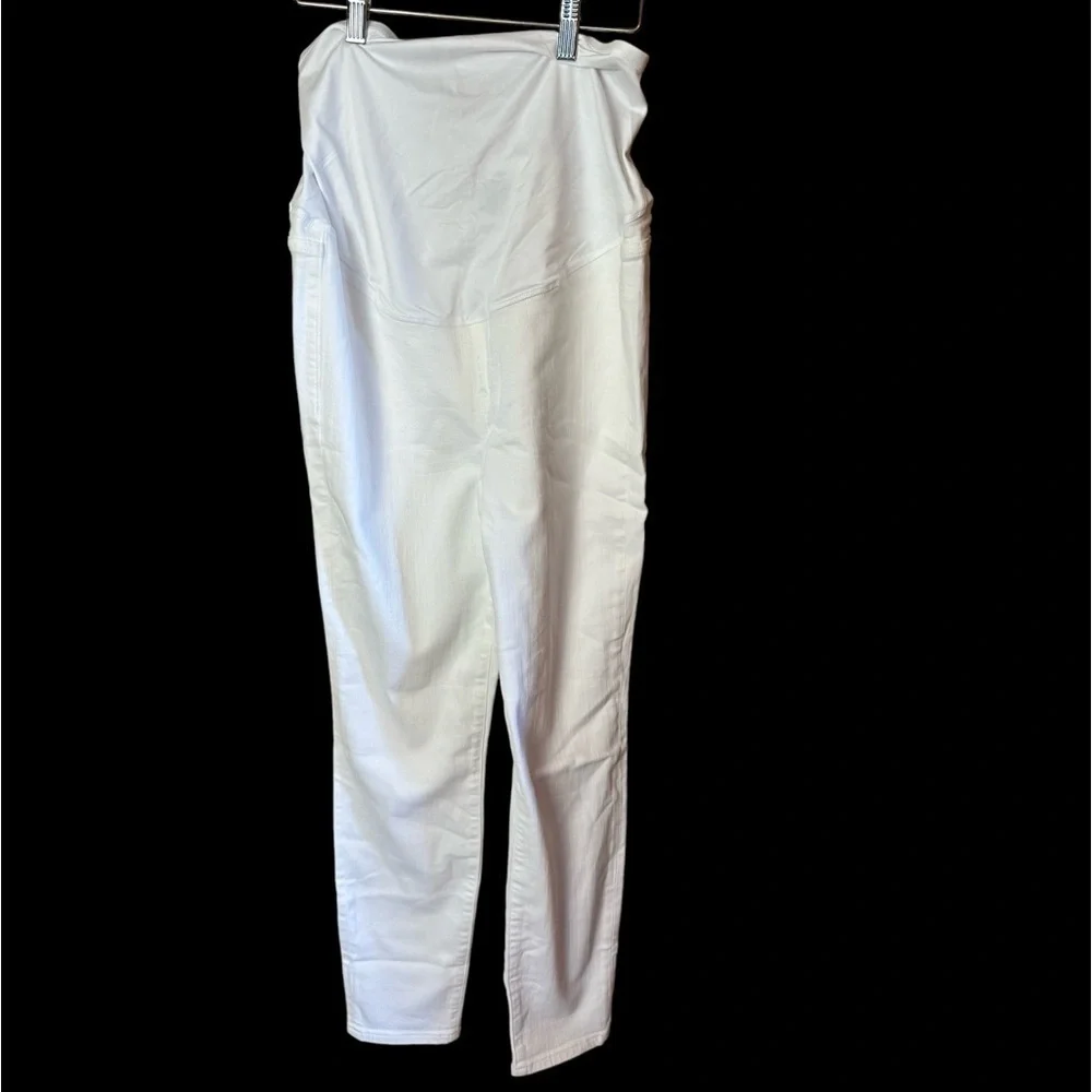 J Crew White Straight Leg Maternity Jeans Size 28 Signature Stretch